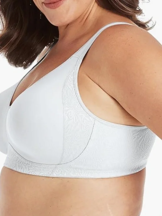 PLAYTEX 18 Hour Smoothing Wireless, Cool Comfort Wire-Free Bra White 38DD 6905 - Picture 2 of 4